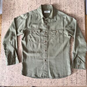 Buck Mason Khaki Green Casual Button Down Shirt